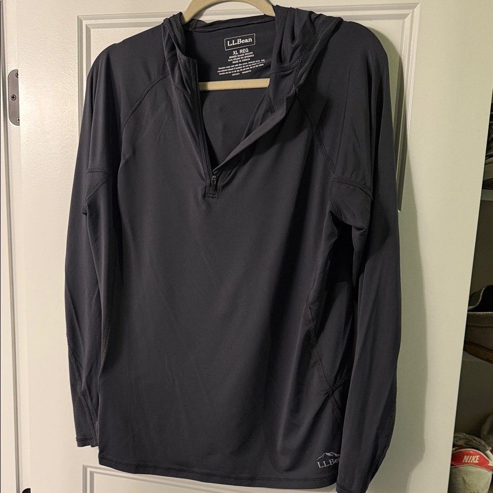 L.L. Bean Charcoal Quarter-Zip Pullover